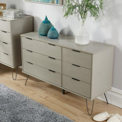 Home Source Acadia Grey Chest 6 Drawers