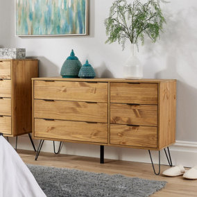 Home Source Acadia Pine Chest of 6 Drawers