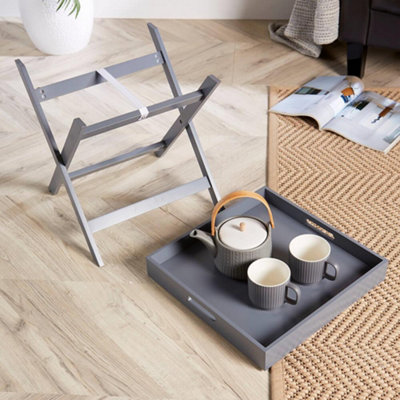 Home Source Alpine Butlers Side Table Grey