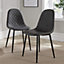 Home Source Anastasia Pair Dining Chairs Grey