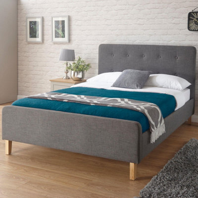 Home Source Ashbourne 5ft King Bed Grey