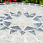 Home Source Athens Mosaic Outdoor Garden Patio Bistro Set Black