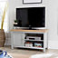 Home Source Avon 1 Door Compact TV Stand Unit Grey