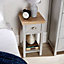 Home Source Avon 1 Drawer Grey Bedside Table Unit