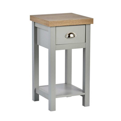 Home Source Avon 1 Drawer Grey Bedside Table Unit