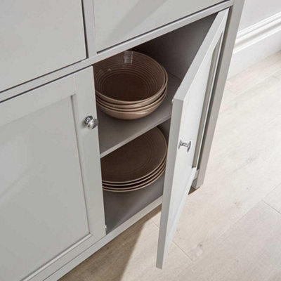 Home Source Avon 2 Drawer 2 Door 36mm Thick Top Cupboard Sideboard Unit ...