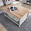 Home Source Avon 2 Drawer Coffee Table Unit Grey