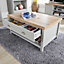 Home Source Avon 2 Drawer Coffee Table Unit Grey