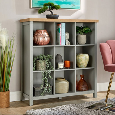 Home Source Avon 3X3 Cube Storage Unit Grey