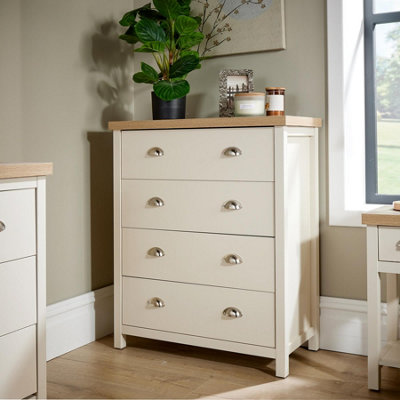 Home Source Avon 4 Drawer Chest Off White