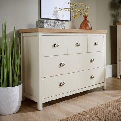 Home Source Avon 7 Drawer Chest Off White