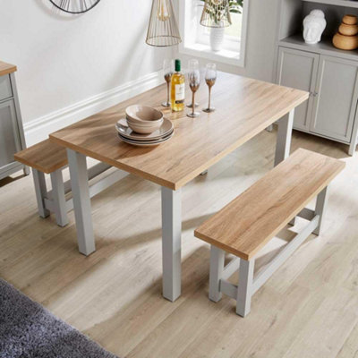 Grey table deals and bench set