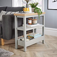Home Source Avon Grey Slim Side Table