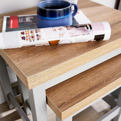 Home Source Avon Nest of 2 Tables Set Grey