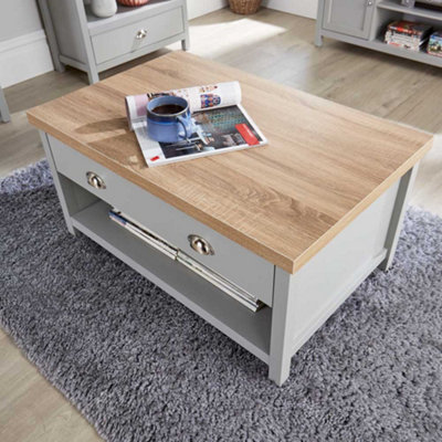 Home Source Avon Wide Drawer with Undershelf Storage 36mm Thick Top ...