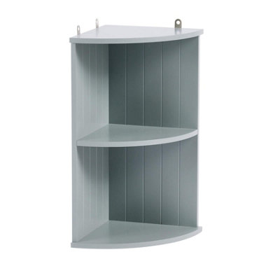 Home Source Bathroom Kitchen Corner Storage Shelf - Grey