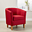 Home Source Bedford Small Padded Tub Red