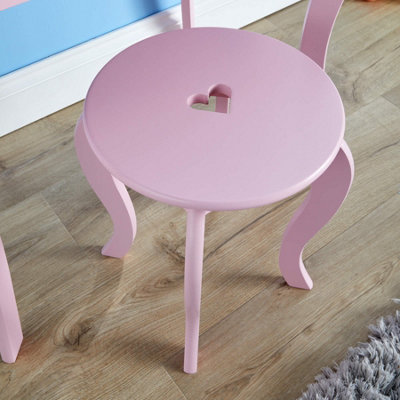 Home Source Belle Kids Dressing Table & Stool in Pink