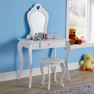 Home Source Belle Kids Dressing Table Stool in White DIY at B Q