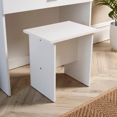 Home Source Berlin 1 Drawer Dressing Table Set with Sliding Vanity Mirror and Stool Grey