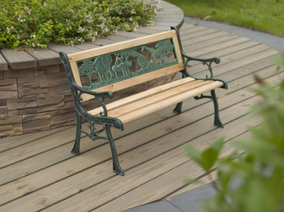 Childrens wooden garden bench sale