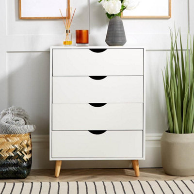 Mixed material store 4 drawer dresser