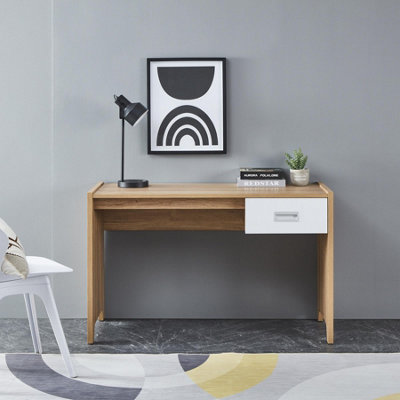 Home Source Broughton Desk Oak and White