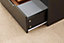 Home Source Bruges 2 Drawer Lift Up Coffee Table Black