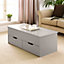 Home Source Bruges 2 Drawer Lift Up Coffee Table Grey