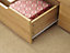 Home Source Bruges 2 Drawer Lift Up Coffee Table Natural Oak
