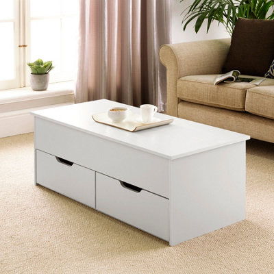 Lift up deals white coffee table