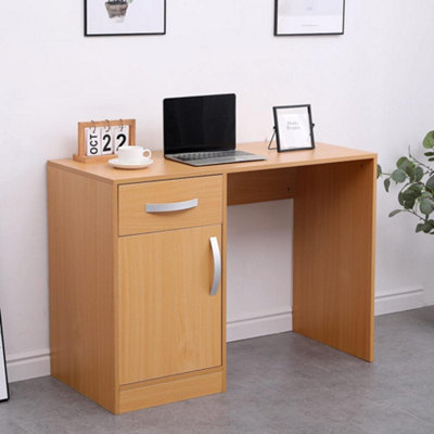 Home Source Cambridge 1 Drawer Computer Office Desk with Storage