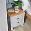 Home Source Camden 2 Drawer Bedroom Bedside Table Storage Unit Grey