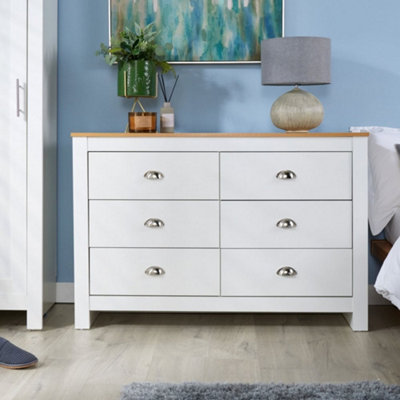 Home Source Camden 6 Drawer Chest White at B&Q
