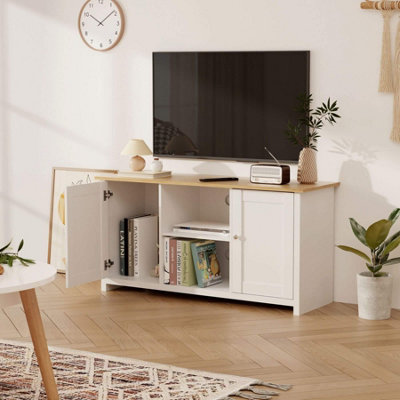 Home Source Camden Large TV Unit White