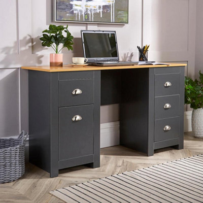 Home Source Camden PC Computer Office Storage Desk Graphite