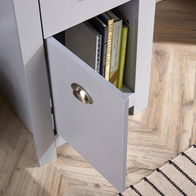 Home Source Camden PC Computer Office Storage Desk Grey