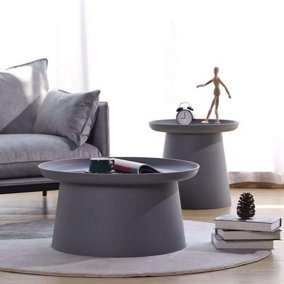 Home Source Christian Circular Large Grey Table