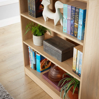 Home Source Clara 6-Tier Deep Storage Bookcase Oak