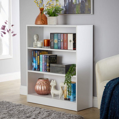 Home Source Clara Short Storage Bookcase White