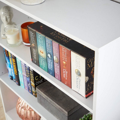 Home Source Clara Short Storage Bookcase White