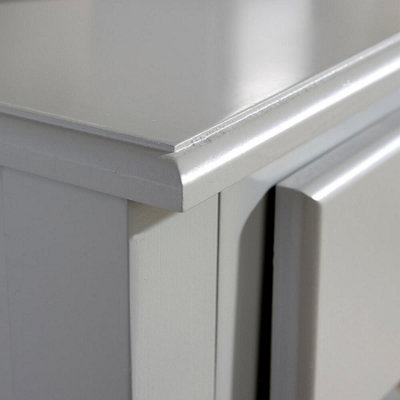 Home Source Como 3 Drawer Hallway Console Table Grey