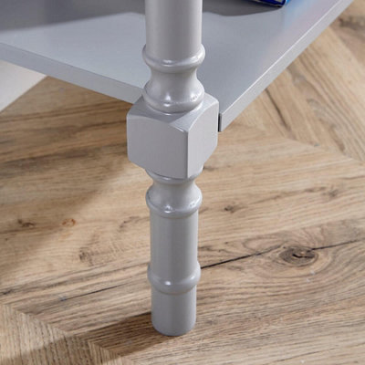 Home Source Como 3 Drawer Hallway Console Table Grey