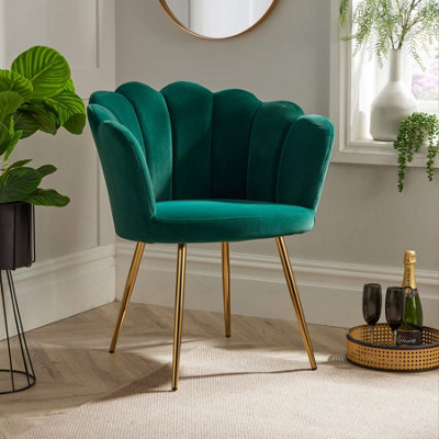 Green discount scallop chair