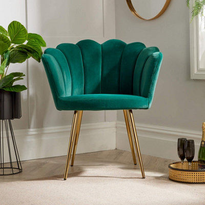 Emerald green vanity deals chair