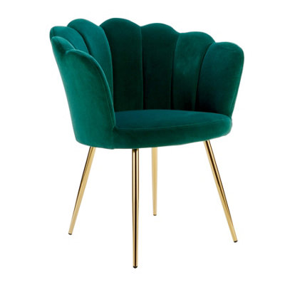 Green scallop deals chair