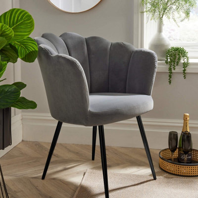 Scallop discount chair grey