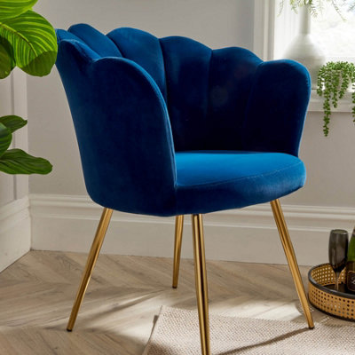 Navy deals gold chair