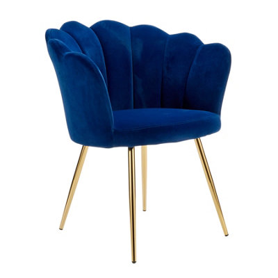 Navy scallop deals chair