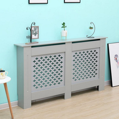 Home Source Crofton Large Grey Radiator Cover Unit